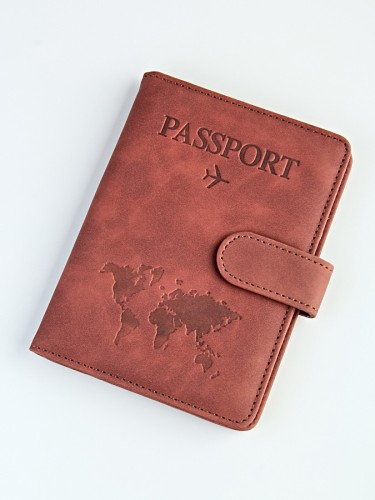 YO Обложка на паспорт c кнопкой "Travel 101" (эко-кожа) 