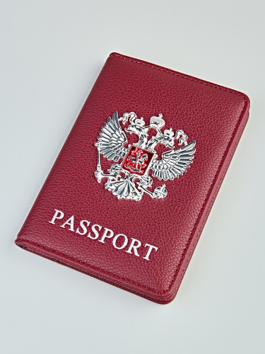 Обложка на паспорт "803" (герб/эко-кожа) 